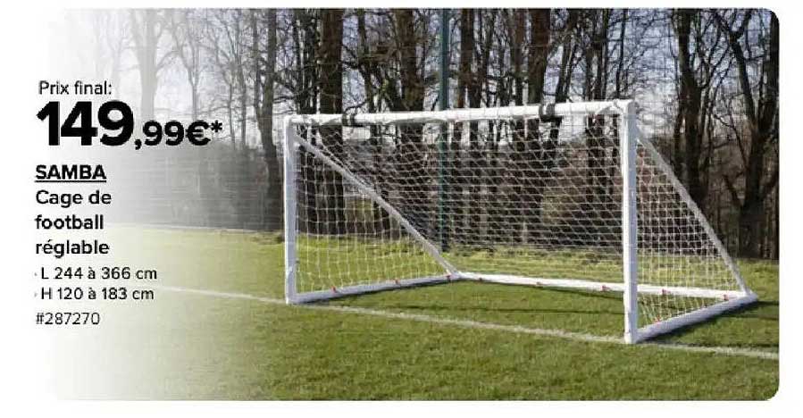 SAMBA Cage de football réglable