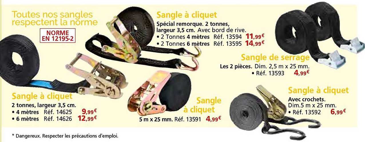Sangle à cliquet