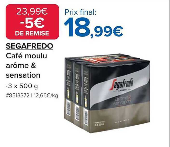 SEGAFREDO Café moulu arôme & sensation