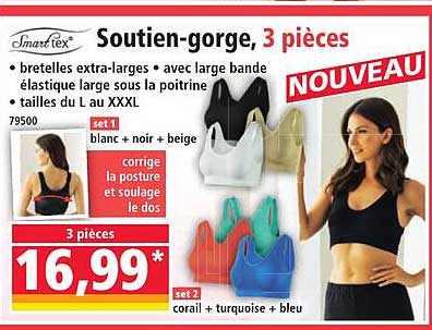 Soutien-gorge, 3 pièces