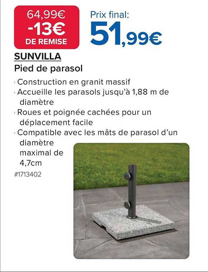 SUNVILLA Pied de parasol