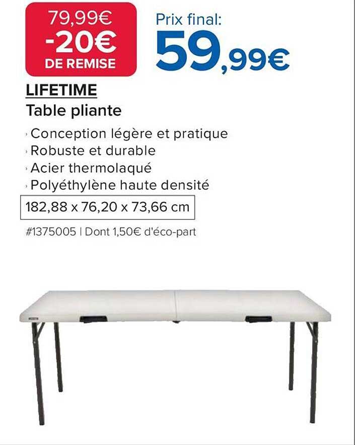 Table pliante Lifetime