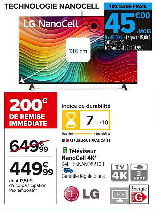 Téléviseur NanoCell 4K
