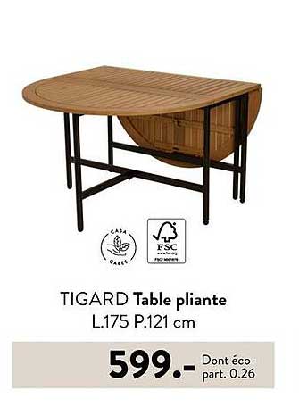 TIGARD Table pliante