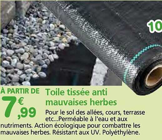 Toile tissée anti mauvaises herbes