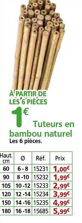 Tuteurs en bambou naturel
