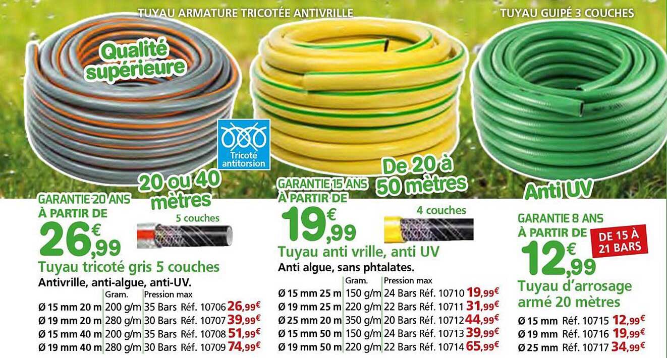 Tuyau tricoté gris 5 couches - Garantie 20 ans à partir de 26,99€