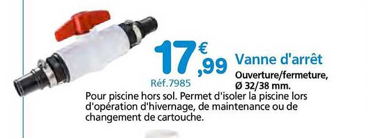 Vanne d'arrêt