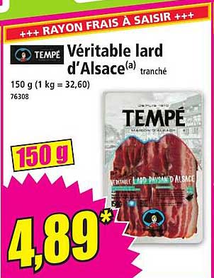 Véritable lard d’Alsace(a) tranché