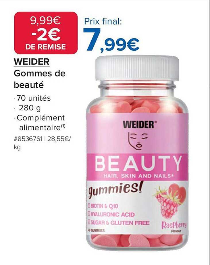 WEIDER Gommes de beauté