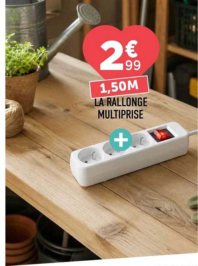1,50M LA RALLONGE MULTIPRISE