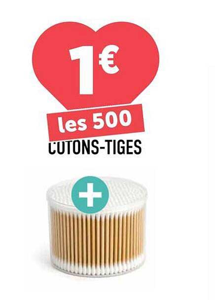 1€ les 500 COTONS-TIGES
