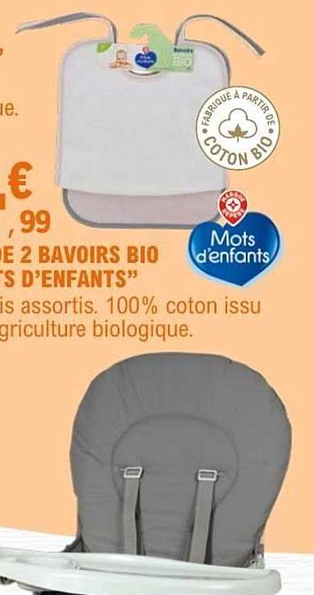 2 bavoirs bio "Mots d'enfants"