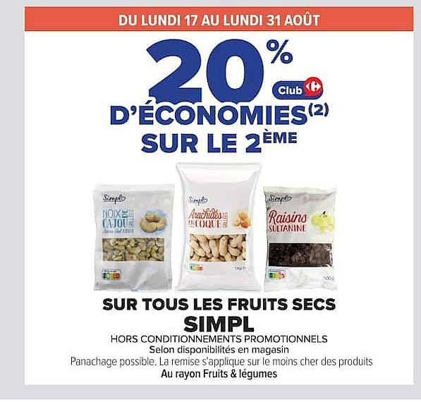 20% d'ÉCONOMIES (2) SUR LE 2ÈME