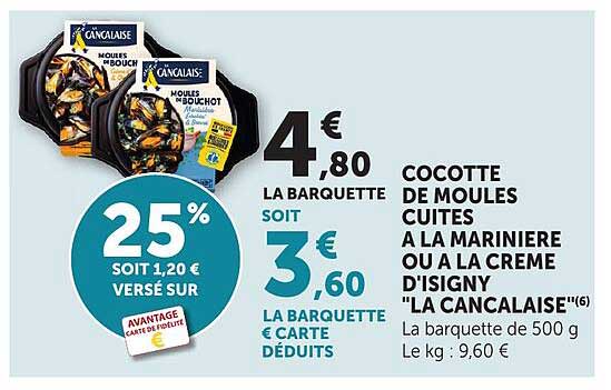 25% SOIT 1,20 € VERSE SUR AVANTAGE CARTE FIDELITÉ