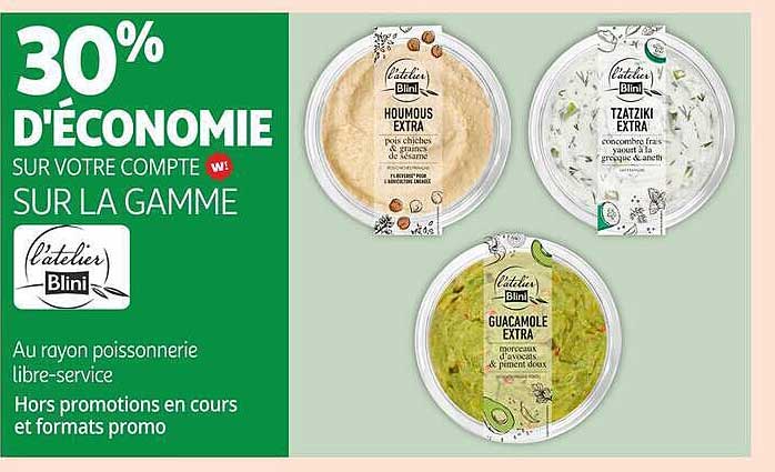 30% D'ECONOMIE SUR VOTRE COMPTE SUR LA GAMME l'atelier Blini