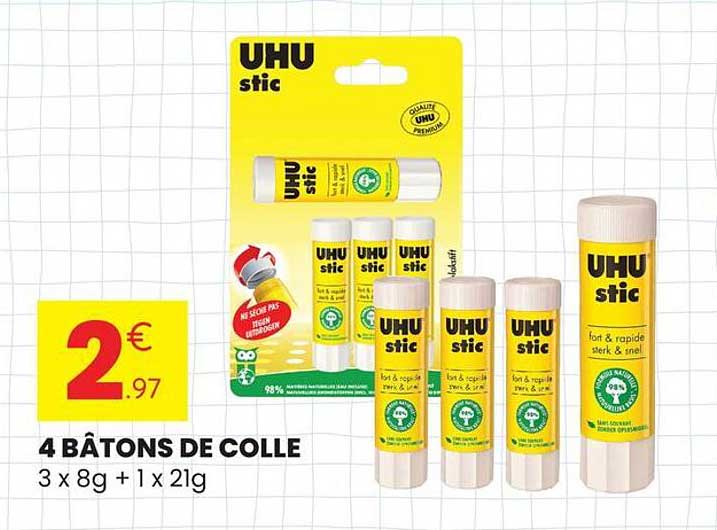 4 BÂTONS DE COLLE