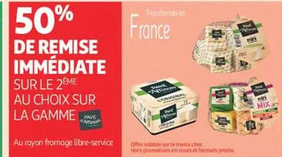 50% DE REMISE IMMÉDIATE SUR LE 2ÈME AU CHOIX SUR LA GAMME