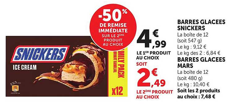 -50% DE REMISE IMMÉDIATE SUR LE 2ÈME PRODUIT AU CHOIX