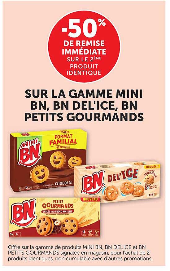 -50% DE REMISE IMMÉDIATE SUR LE 2ÈME PRODUIT IDENTIQUE