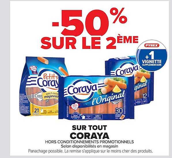 -50% SUR LE 2ÈME SUR TOUT CORAYA