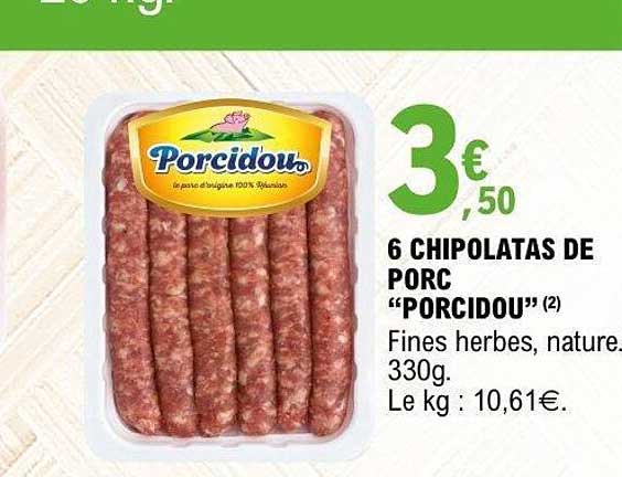 6 CHIPOLATAS DE PORC “PORCIDOU” (2)