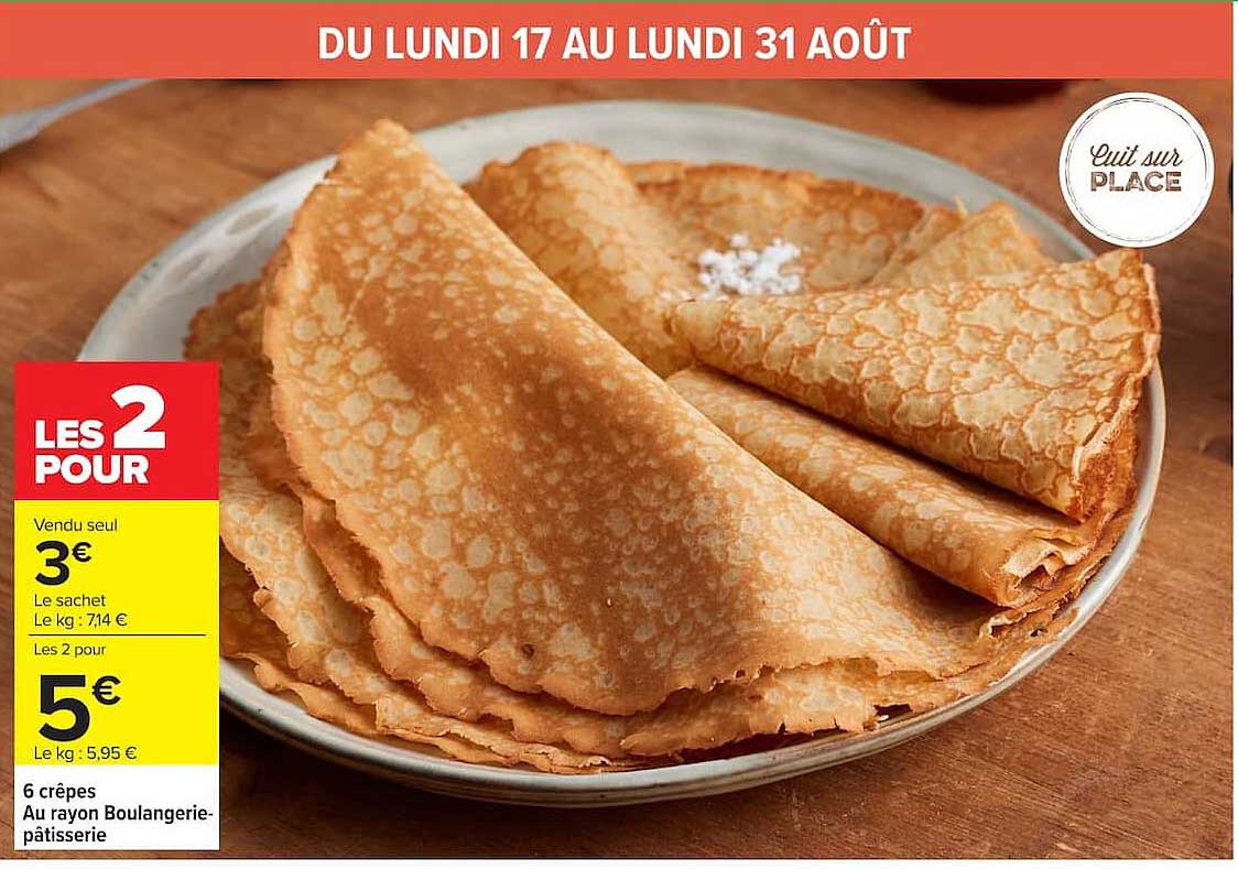 6 crêpes