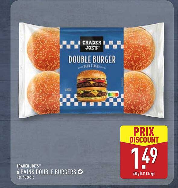 6 PAINS DOUBLE BURGERS