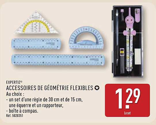ACCESSOIRES DE GÉOMÉTRIE FLEXIBLES