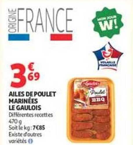 AILES DE POULET MARINÉES LE GAULOIS