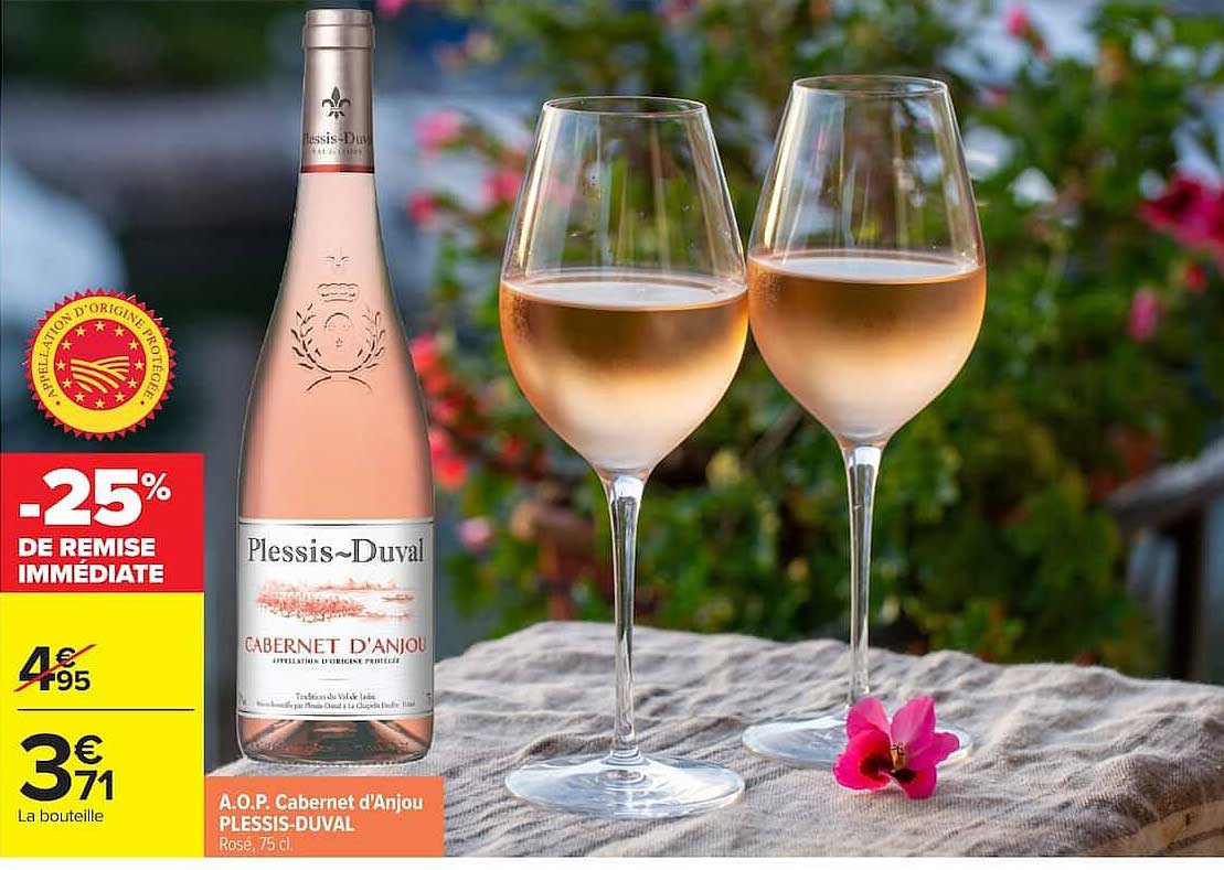 A.O.P. Cabernet d’Anjou PLESSIS-DUVAL Rosé, 75 cl