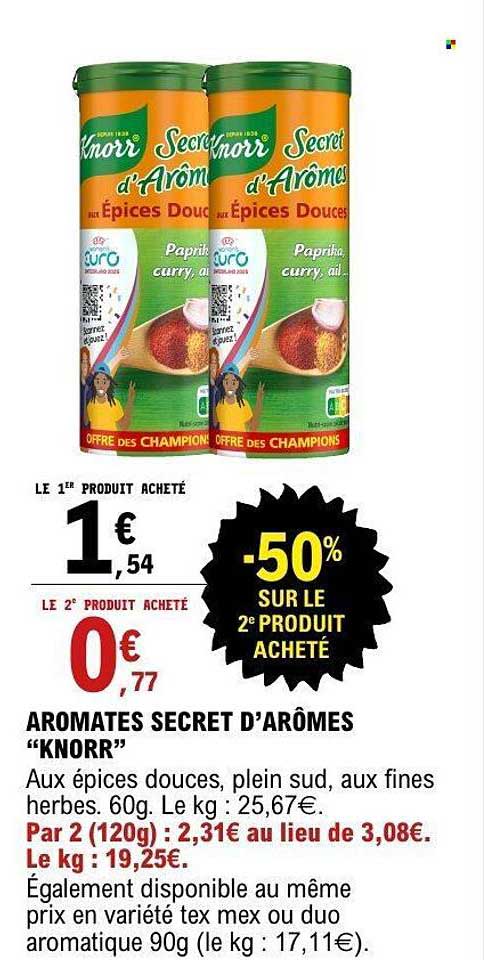 AROMATES SECRET D’ARÔMES “KNORR”