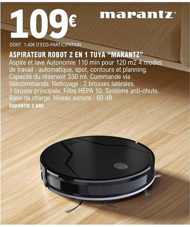 ASPIRATEUR ROBOT 2 EN 1 TUYA “MARANTZ”