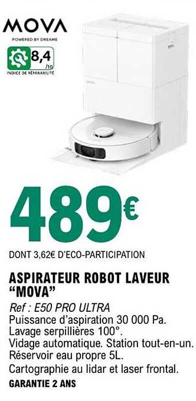 ASPIRATEUR ROBOT LAVEUR “MOVA”