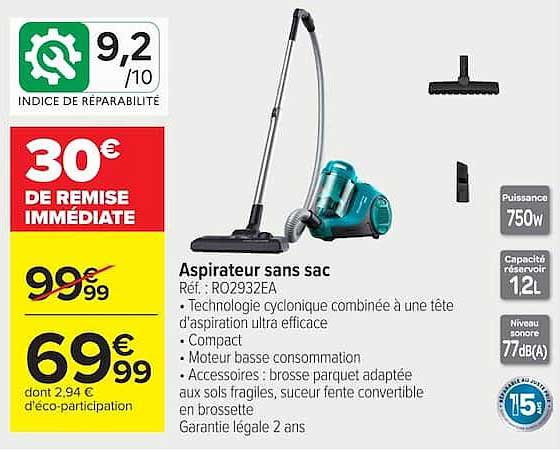 Aspirateur sans sac