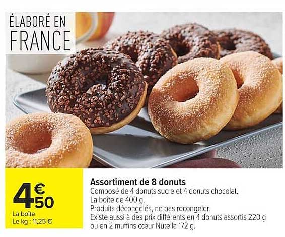 Assortiment de 8 donuts