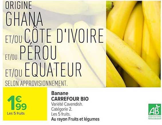 Banane CARREFOUR BIO
