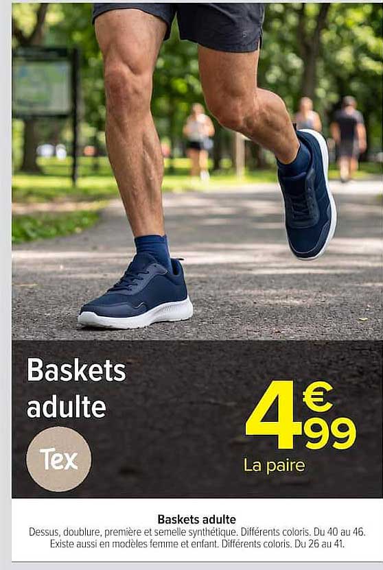Baskets adulte Tex