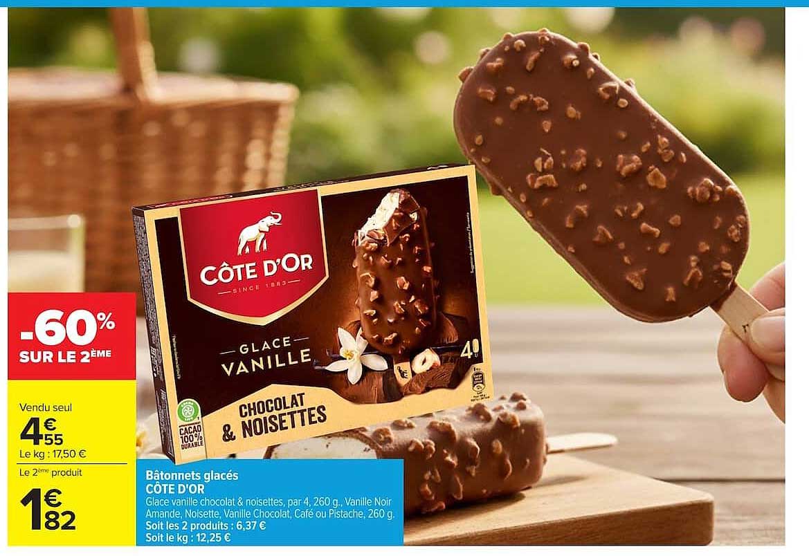 Bâtonnets glacés CÔTE D'OR