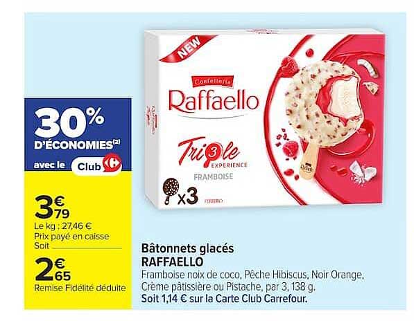 Bâtonnets glacés RAFFAELLO