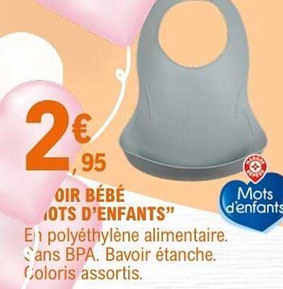 Bavoir bébé "Mots d’enfants"