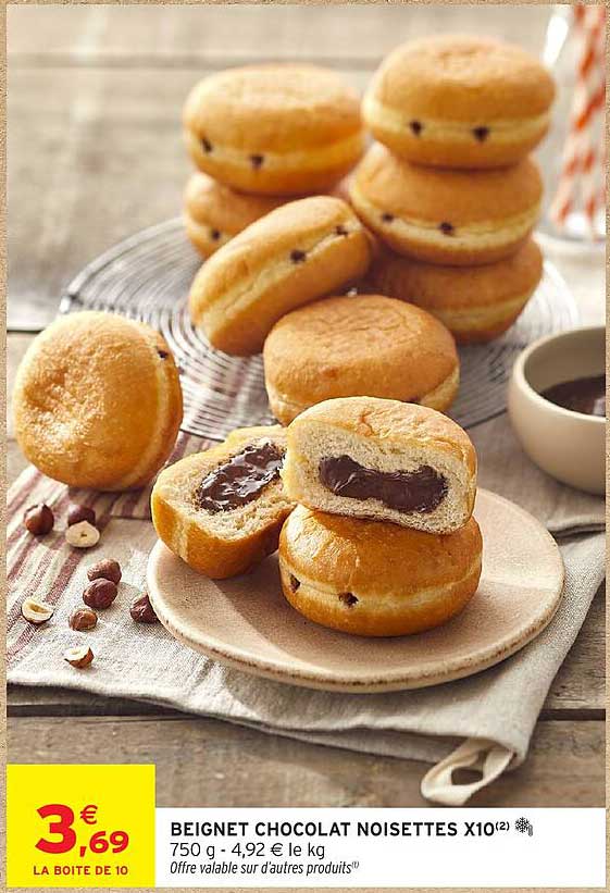 BEIGNET CHOCOLAT NOISETTES X10(2)