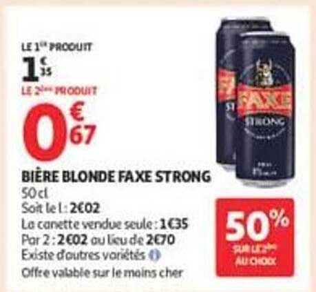 BIÈRE BLONDE FAXE STRONG