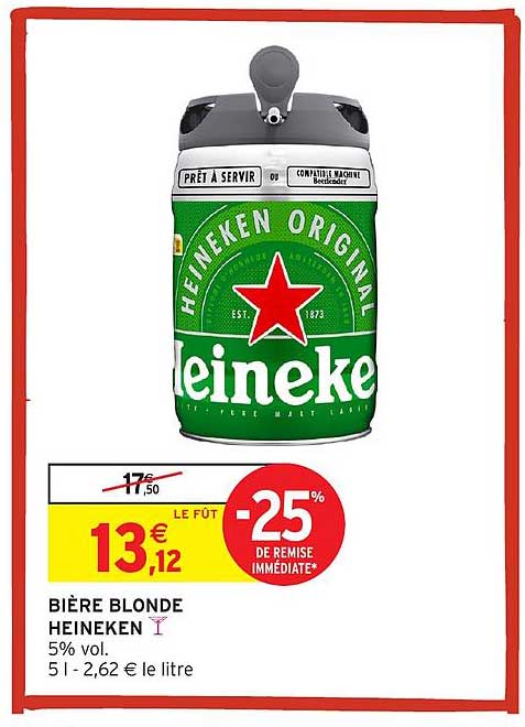 BIÈRE BLONDE HEINEKEN