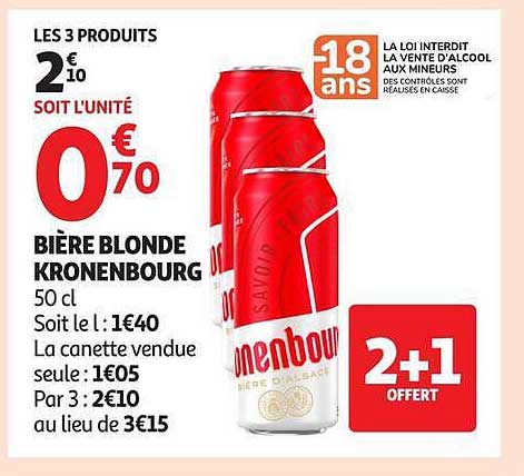 BIÈRE BLONDE KRONENBOURG 50 cl