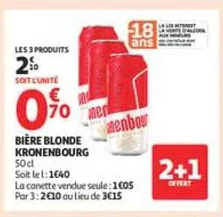 BIÈRE BLONDE KRONENBOURG 50cl