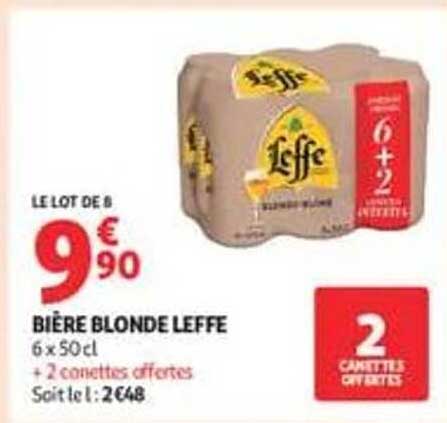 BIÈRE BLONDE LEFFE 6 x 50cl + 2 canettes offertes