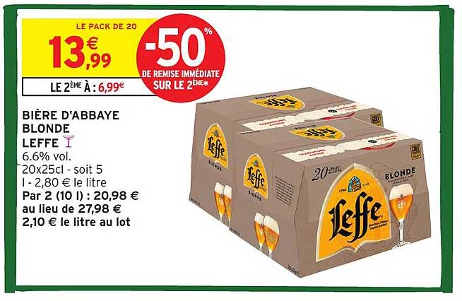 BIERE D'ABBAYE BLONDE LEFFE
