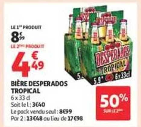 BIÈRE DESPERADOS TROPICAL
