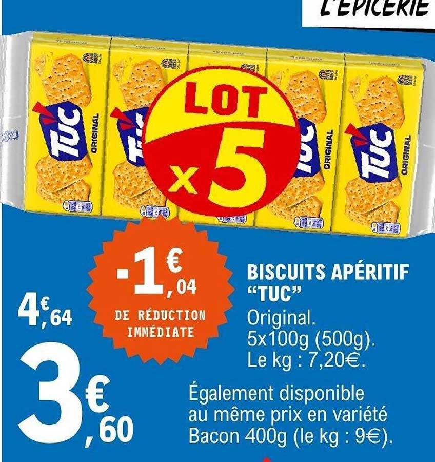 BISCUITS APÉRITIF “TUC” Original. 5x100g (500g).